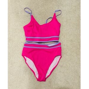 CUTE Size M BMJL Sporty Pink Purple Retro Bikini